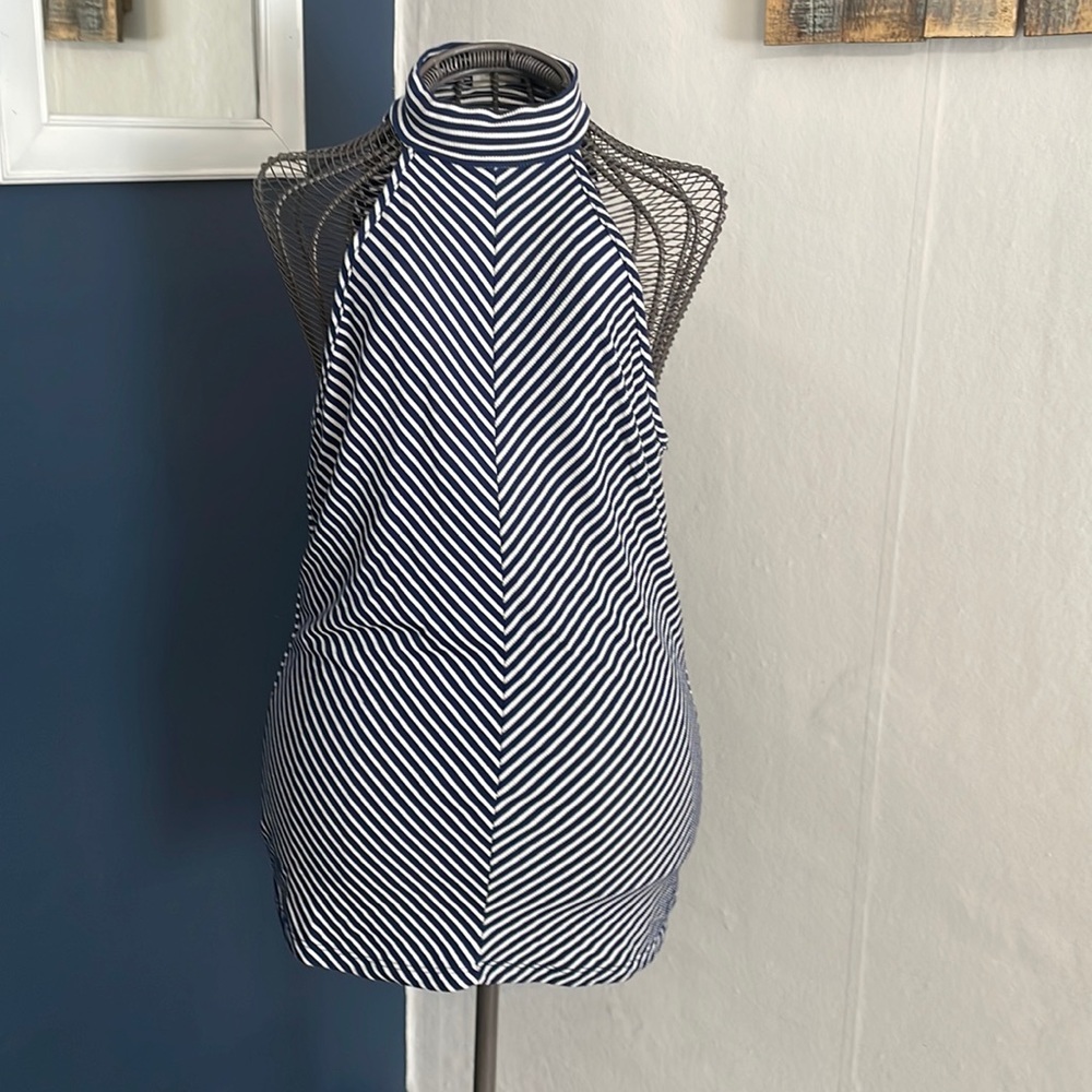 Daytrip stripped high neck tank